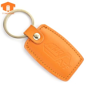 定制新产品营销礼品促销压花皮革钥匙扣 - Product Image 2