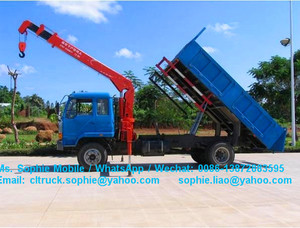 סין oem מפעל clw 4 x2 JA-C <span class=keywords><strong>3</strong></span>-5t לטעינה חול נייד טיפר דיפר משאית מרוכוב מיני מטען טנדר מנוף לבנים למכירה - Product Image 2