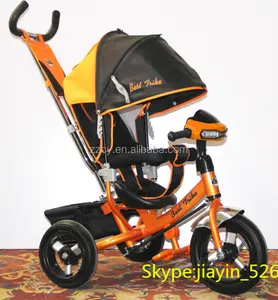 Russia Metal Frame Children Tricycle/Baby smart Trike/Kids Tricycle pneumatic tyre with foot brake