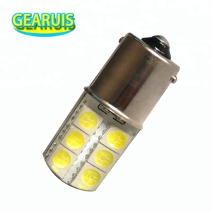 Gearuis 12V 2W P21W LED 5050 Silicone lạnh trắng 8000K xe pha lê lần lượt tín hiệu ánh sáng đèn đậu xe bóng đèn 1156 BA15S - Product Image 1