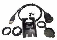 Cable de Extensión USB para Montaje en el Tablero del Automóvil con Blindaje Trenzado, Revestimiento de PVC y TPE, Transferencia de Datos de Alta Velocidad para Computadora