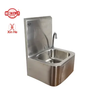 manufacturer Stainless Steel Knee-operated hospital Hand Washing Sink Wall-mounted Sink