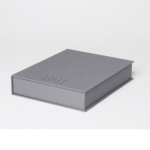 Custom Logo Bookcloth Linen Fabric <strong>Covered</strong> Clamshell Gift Packaging <strong>Box</strong> - Product Image 2