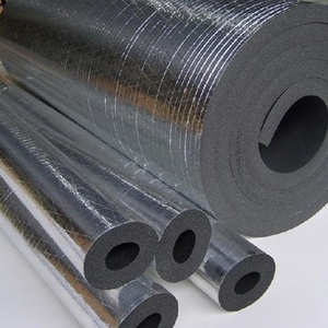 <span class=keywords><strong>Isolation</strong></span> de tuyaux en mousse de polyoléfine réticulée ignifuge en aluminium argenté extensible résistant à la chaleur - Product Image 5