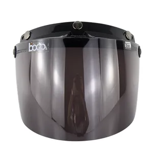 Viseira de capacete de moto, design personalizado vintage de carbono, retrô, meia face, para capacete harley e pintura