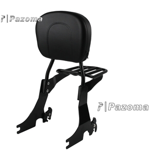Coussin de dossier de passager arrière noir, sissy bar, coussin, porte-bagages pour <span class=keywords><strong>Harley</strong></span> <span class=keywords><strong>Sportster</strong></span> 2004-2016 - Product Image 3