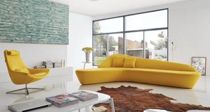<span class=keywords><strong>Divano</strong></span> a L <span class=keywords><strong>Giallo</strong></span> dal Design Nordico Unico - Product Image 3