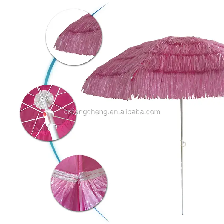 Funky cina nuove invenzioni spiaggia parasole ombrello di paglia pp ombrello parasole