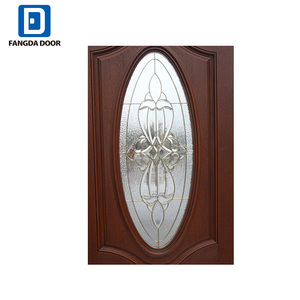 Porte double ovale Fangda 3/4 en acajou et fibre de verre, pré-montée, moderne, pour hôtel, finition de qualité, ouverture latérale - Product Image 3