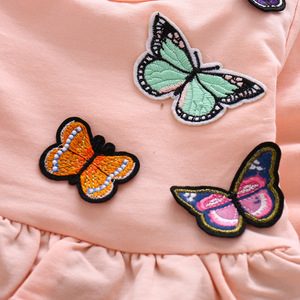 Autunno farfalla del fumetto 2pcs set manica lunga bambini bambino piccolo vestito dalla ragazza di abbigliamento - Product Image 6