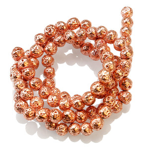 Perles <span class=keywords><strong>de</strong></span> pierre naturelle <span class=keywords><strong>de</strong></span> lave plaquées or rose argenté, perles <span class=keywords><strong>de</strong></span> roche <span class=keywords><strong>de</strong></span> lave d'aromathérapie <span class=keywords><strong>de</strong></span> diffuseur d'huile essentielle - Product Image 2