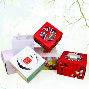 Buona qualità Della Torta Della carta <span class=keywords><strong>pacchetto</strong></span> facile da prendere stampato marrone carta kraft scatole torta con manico - Product Image 6