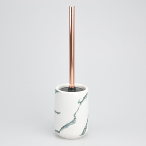 Porte-brosse de toilette en céramique blanche bon marché - Product Image 5