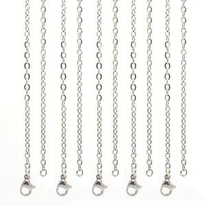 Olivia Nizza Qualità 18 Pollici 2 millimetri In Acciaio Inox Argento Cavo Catene O Forma di Collegamento Della Collana Della Catena Per Gli Accessori Dei Monili