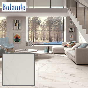Mirada de mármol precio bangladesh villa Porcelánico esmaltado antideslizante 24x24 calacatta baldosas de porcelana blanca - Product Image 1
