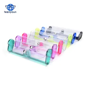 Teenyoun eyewear case PVC glasses box Transparent reading glasses case plastic eyeglass case for myopic lens multicolour