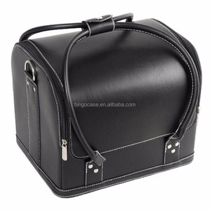 Leather Makeup Box Vanity Case Storage Organiser &amp; Cosmetic Bag - Product Image 1