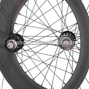 700c avant 50 mm arrière 88 mm <span class=keywords><strong>fixie</strong></span> vélo en carbone de roues pour vélo de piste, Tubulaire type fixe roues dentées - Product Image 1
