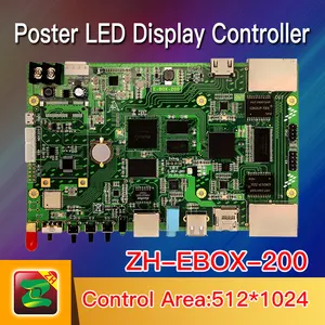 Spiegel/Poster LED Display Controlekaart Volledige Kleur Sync/Async ZH-EBOX-200 Controlesysteem