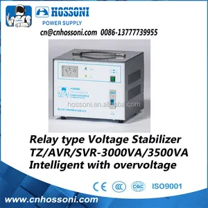 HOSSONI HONGBAO Factory Wholesale Relay type Voltage stabilizer Regulator TZ 3KVA 3000VA SVR,AVR, Intelligent control