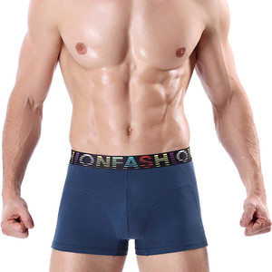 Calzoncillos <span class=keywords><strong>bóxer</strong></span> lisos en blanco sexys, ropa interior al por mayor, calzoncillos de algodón lisos para hombre - Product Image 6