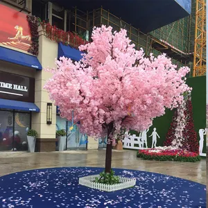 decorative cherry tree silk flower wooden branch tree plastic flower cherry blossom artificial flowers