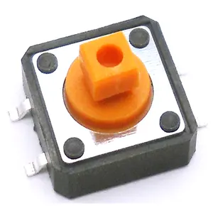 Factory wholesale 6x6x7.3mm DIP momentary tact switch 4 pin square actuator push button