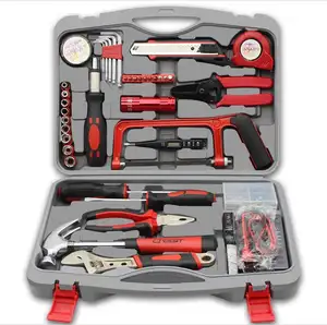 Electrical complete household hardware hand tool box set