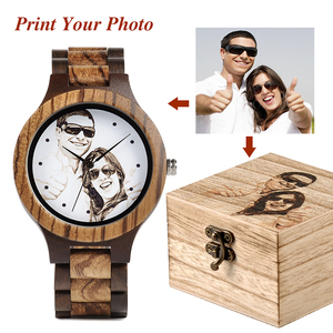 Orologio <span class=keywords><strong>in</strong></span> <span class=keywords><strong>Legno</strong></span> Personalizzabile OEM con Movimento al Quarzo Giapponese, Quadrante con Lancette <span class=keywords><strong>in</strong></span> Vetro, Logo Personalizzato Unisex - Product Image 6
