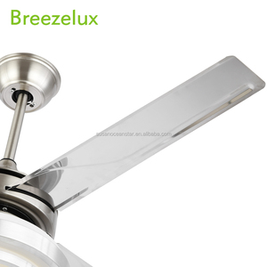 Interior pantalla <span class=keywords><strong>Lisa</strong></span> retro silencioso ventilador de techo lámpara de acero inoxidable - Product Image 6