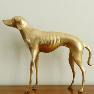 Levensgrote Populaire Metalen Dier Doggie Standbeelden Staande Zwarte Hond Bronzen Sculptuur Voor Tuin - Product Image 2