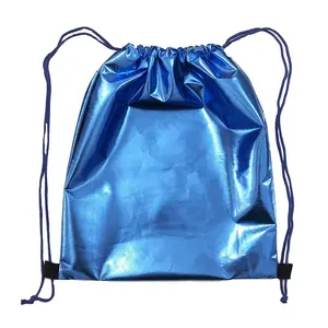 VidCon แสดงเงากระเป๋าสตางค์ Metallic Blue Glitter โพลีเอสเตอร์กระเป๋าเป้สะพายหลัง