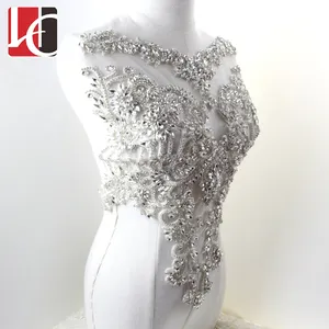 HC-4996 HeChun Hot Selling Elegant Design Handmade Crystal Rhinestone Applique For Wedding Dress