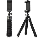 Support de téléphone portable réglable, trépied portable pour téléphone portable et appareil photo, mini trépied flexible pour selfie avec clip