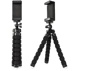 Penyangga Ponsel Yang Dapat Disesuaikan Tripod Ponsel Kamera Portabel Berdiri Gurita Mini Tripod Ponsel Fleksibel untuk Selfie dengan Klip