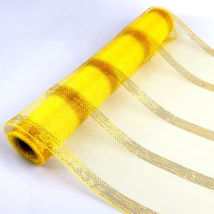 Assortiti Colori Metallici A Righe Extra Largo Della Maglia tubo rotoli di Nastro di 10 metri - Product Image 4