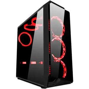 The new 2021 High Quality Gaming Computer Case With RGB FansTempered Glass Desktop PC Case