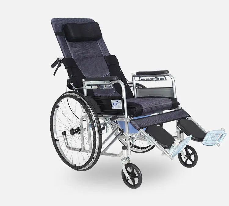 저렴한 병원 환자 조절 자동 잠금 브레이크 수동 경량 스틸 commode 의자 휠체어 판매