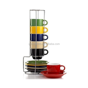 Ensemble de tasses à café et expresso avec support en métal, kit de style turc, couleurs assorties, <span class=keywords><strong>2021</strong></span> - Product Image 2