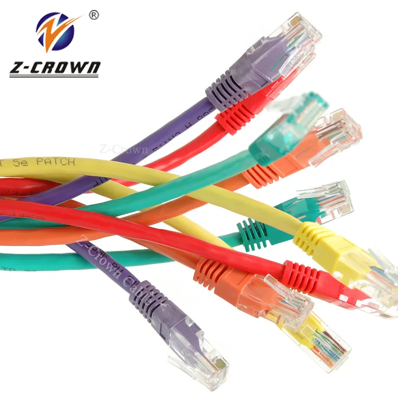 RJ45 To Rj45 Patch Cables Cat5e 7X0.18mm stranded copper patch cord with connectors