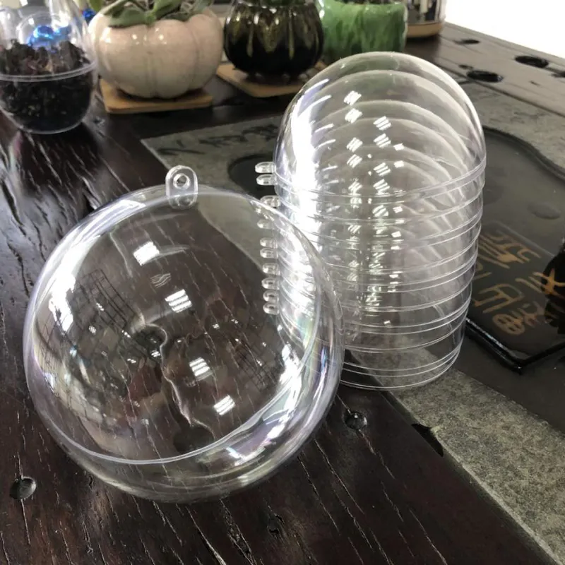 Plastic ornament balls that open