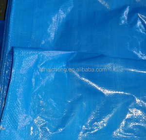 उच्च गुणवत्ता 80gsm 100gsm करने के लिए नीले रंग पीई तिरपाल पाली tarps बुना प्लास्टिक शीट - Product Image 2