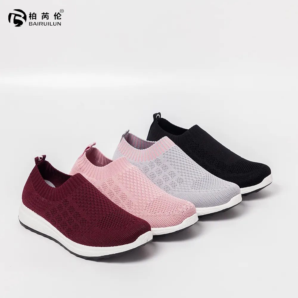 BAIRUILUN-Customized Breathable Sports Shoes для Women, Lazy Casual Sneakers, Walking Style Shoes