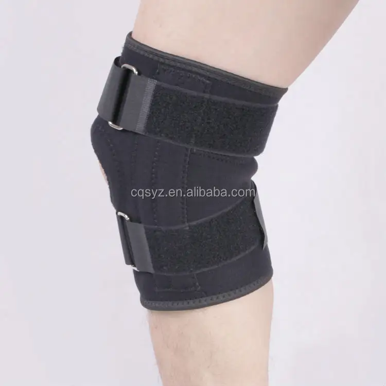 Penjualan laris bantalan pereda nyeri lutut orthopedic Edik untuk olahraga penopang lutut berengsel Neoprene pabrikan Cina