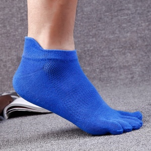KANGYI Men Summer Mesh Breathable Casual Cotton Five <strong>Finger</strong> Ankle Athletic Toe <strong>Socks</strong> - Product Image 2