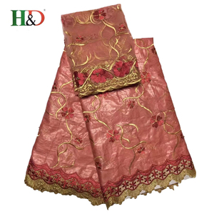 H & D 5 + 2 Top Usine <span class=keywords><strong>Pas</strong></span> <span class=keywords><strong>Cher</strong></span> Africain <span class=keywords><strong>Bazin</strong></span> Vêtements En Gros Organza <span class=keywords><strong>Tissu</strong></span> Avec Une Bonne Qualité - Product Image 4