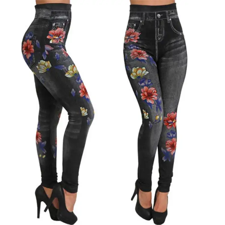 Wholesale stretchy slim leggings tights jeggings jeans women