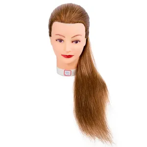 ขายร้อนการสอนหัว Mannequin สไตล์ร้อนการสอนตุ๊กตา100% Human Hair