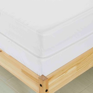 100% algodón antipolvo ácaros impermeable Funda de colchón con cremallera estilo liso cama Mat - Product Image 3