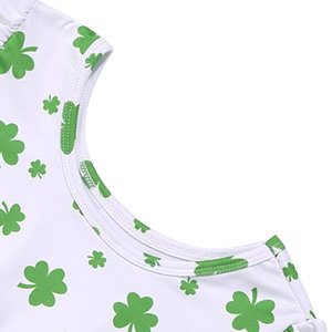Robe de princesse verte pour fille de 2 à 8 ans, vêtements d'été à fleurs imprimées, vente en gros - Product Image 2